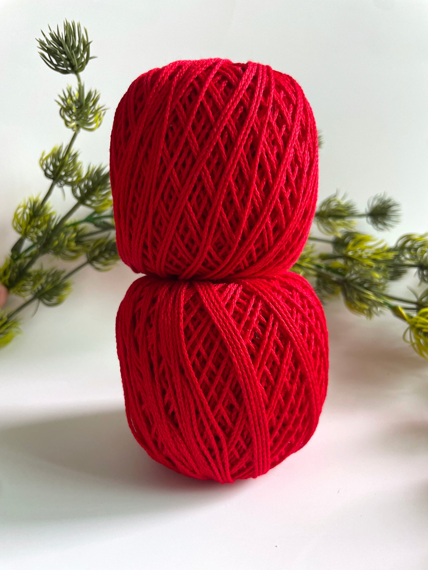 Knitting/ Crochet Threads - Blood Red - 1 ball - 50gms
