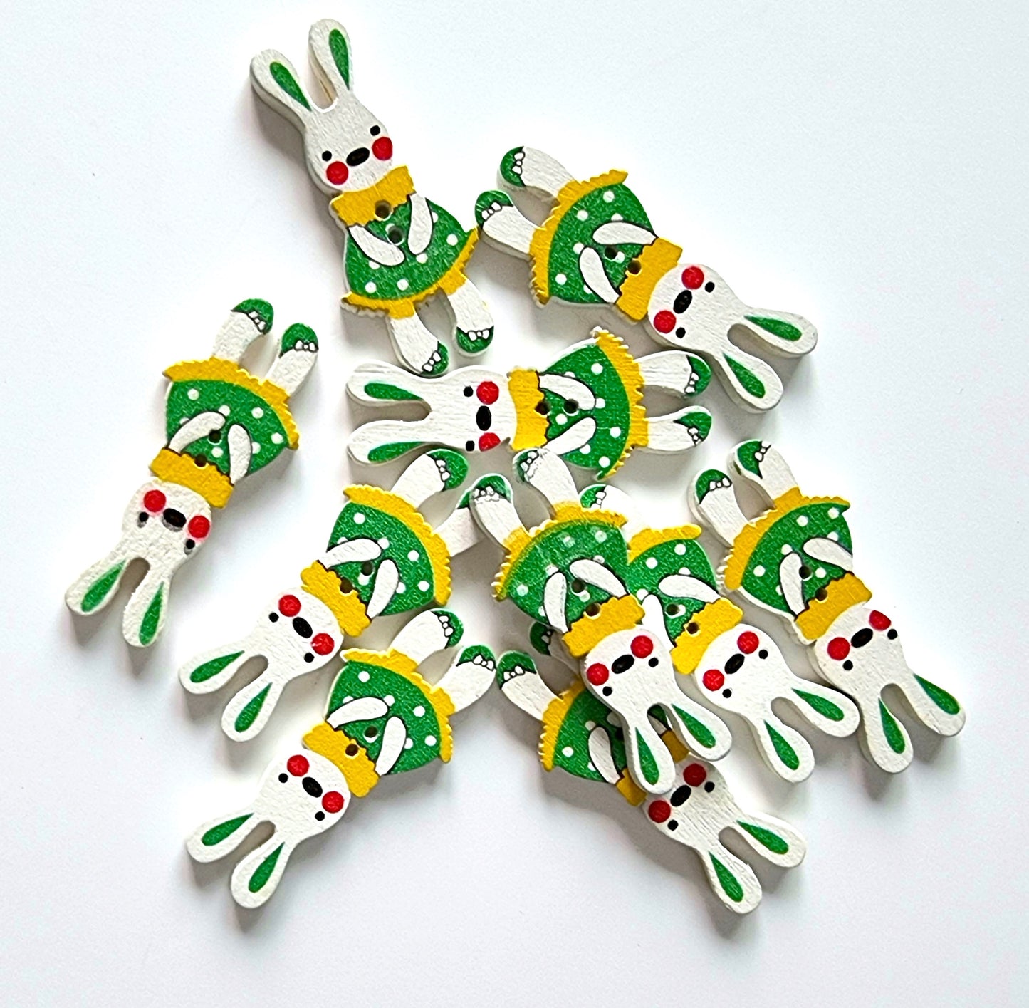Doll Wooden buttons - pack of 6 - DB003