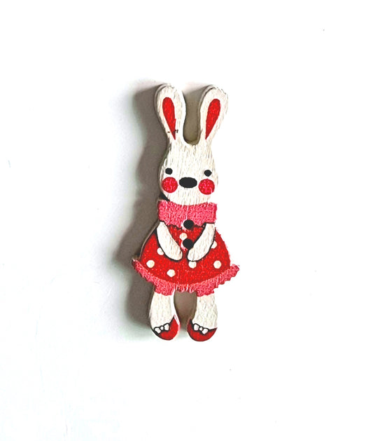 Doll Wooden buttons - pack of 6 - DB010
