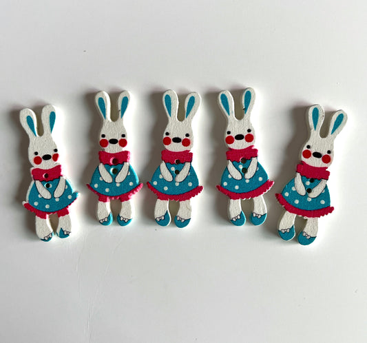Doll Wooden buttons - pack of 6 - DB013