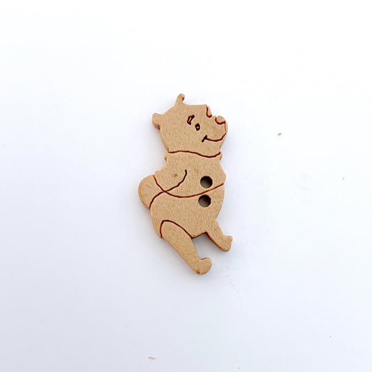 Fancy Wooden buttons - pack of 6 - DWB08