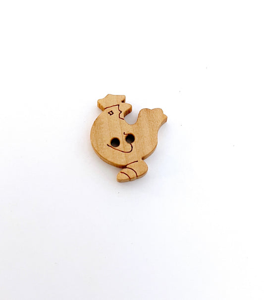 Fancy Wooden buttons - pack of 6 - DWB14