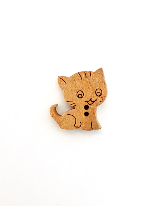 Fancy Wooden buttons - pack of 6 - DWB11