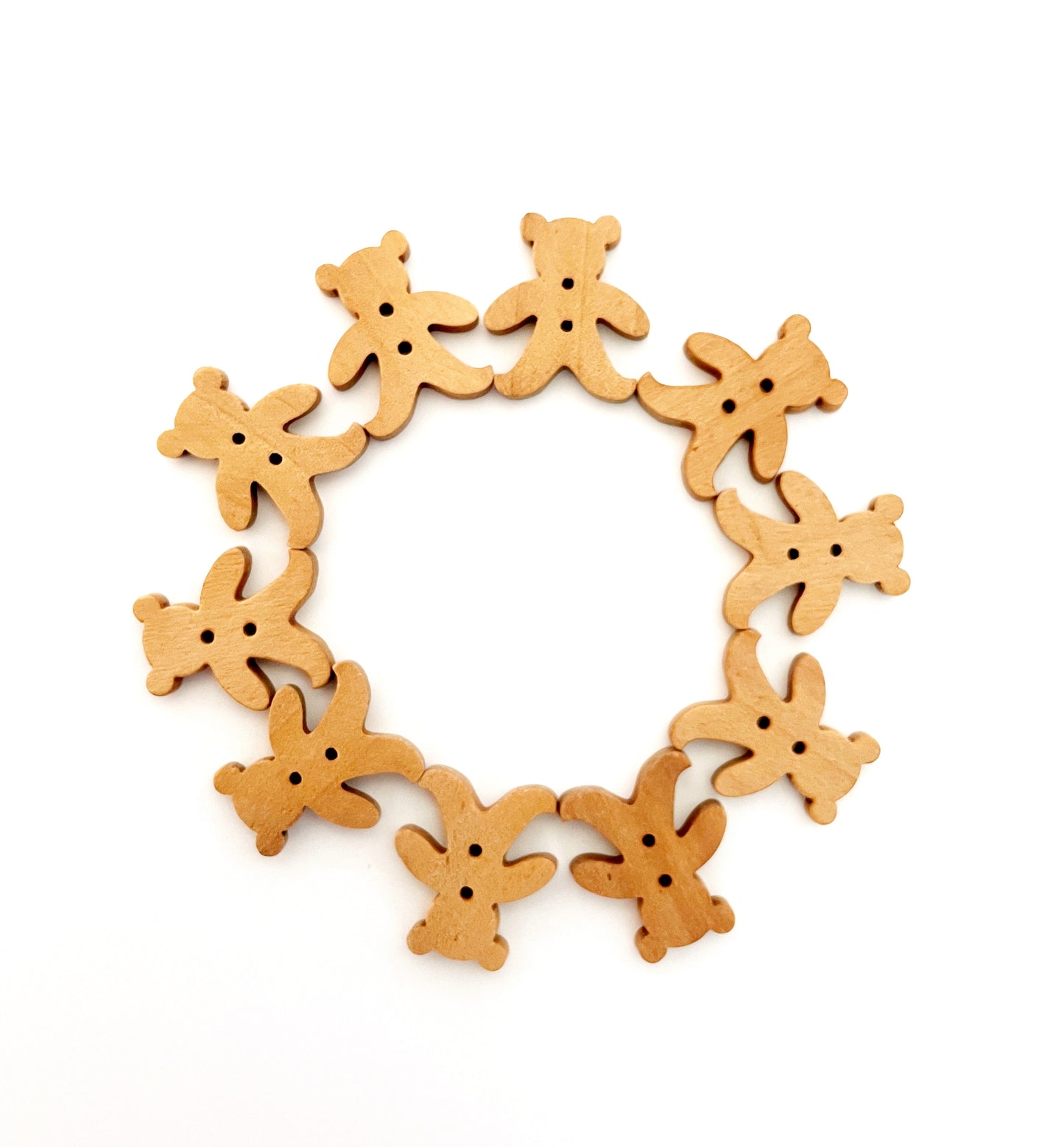 Fancy Wooden buttons - pack of 6 - DWB15