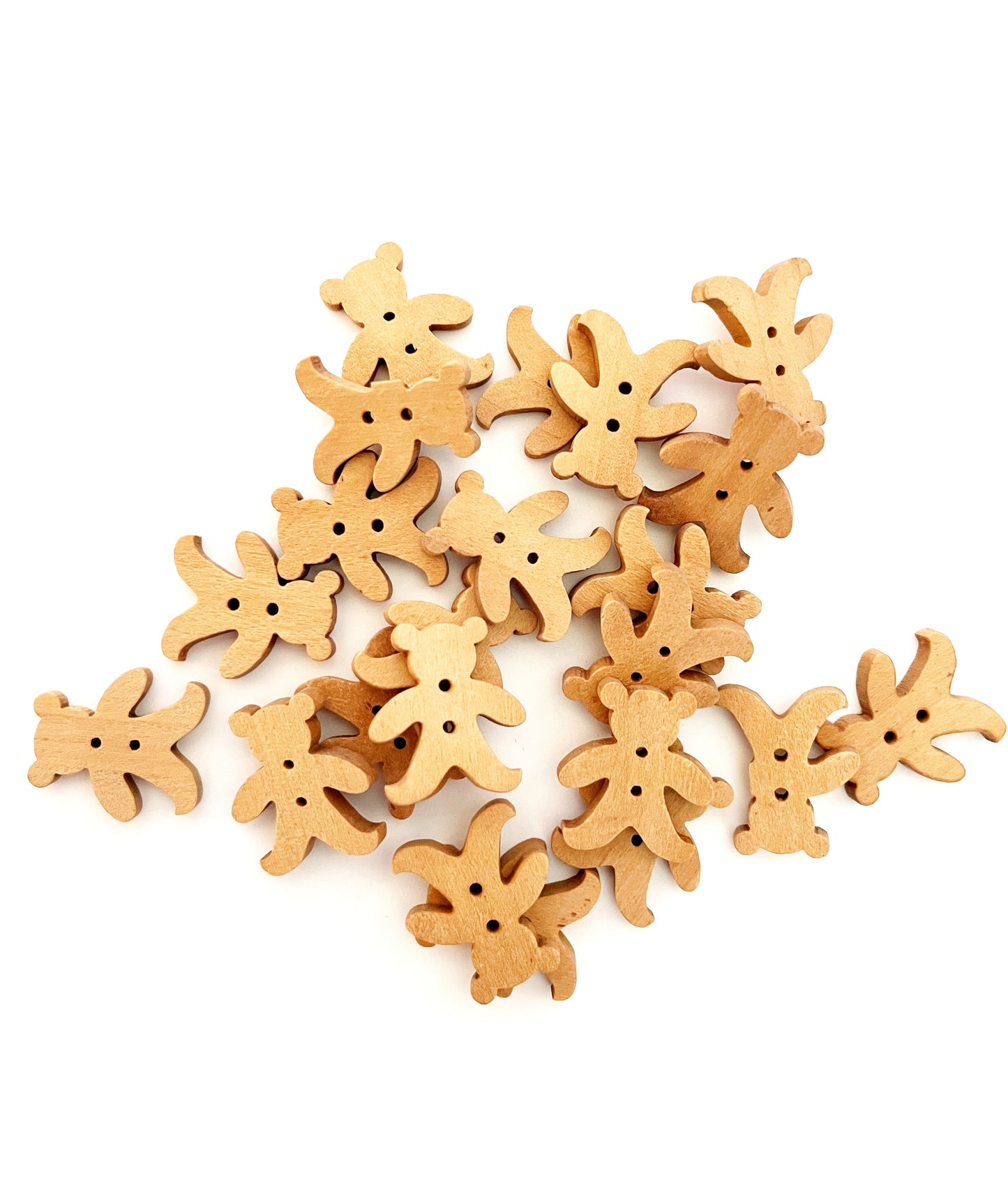 Fancy Wooden buttons - pack of 6 - DWB15