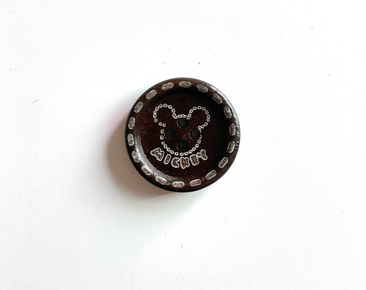 Wooden Button - pack of 6 - WB001