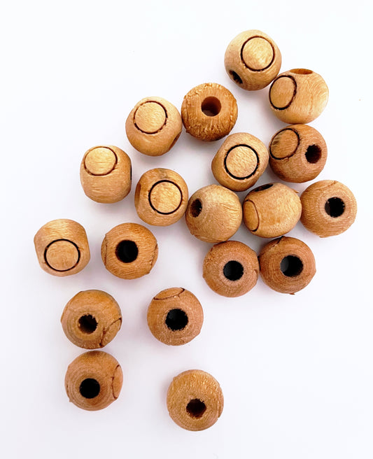 Wooden Beads - pack of 6 - B003