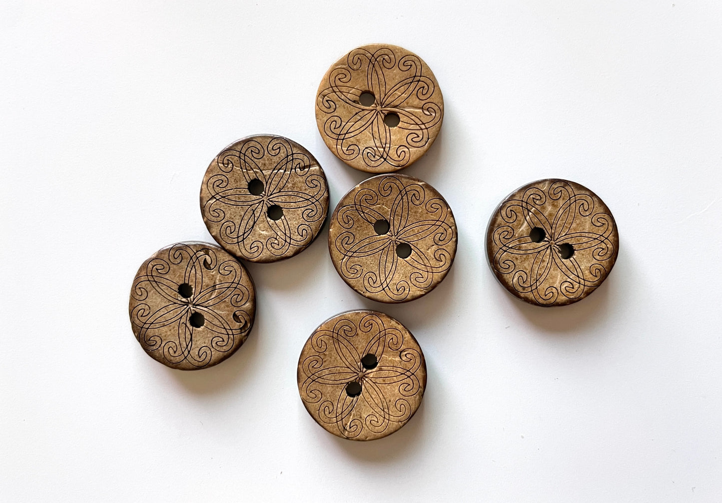 Coconut Buttons - pack of 6 - CSB054