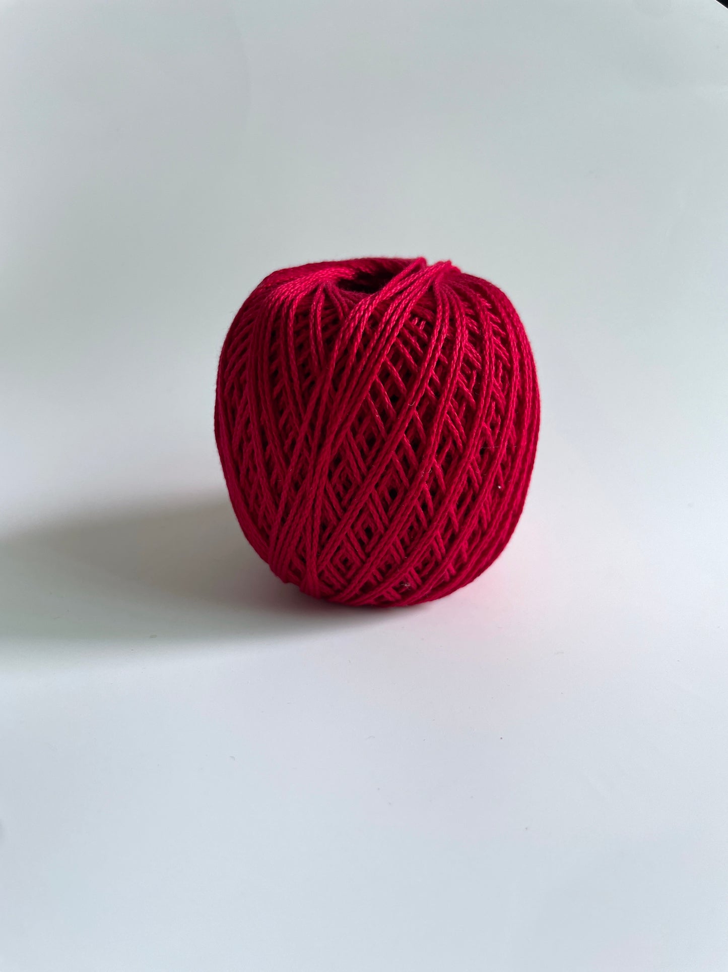 Knitting Threads - Ruby Red - 1 ball 50 gms