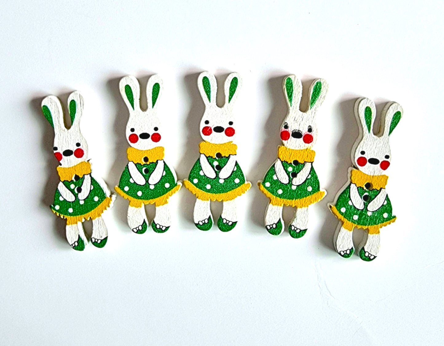 Doll Wooden buttons - pack of 6 - DB003