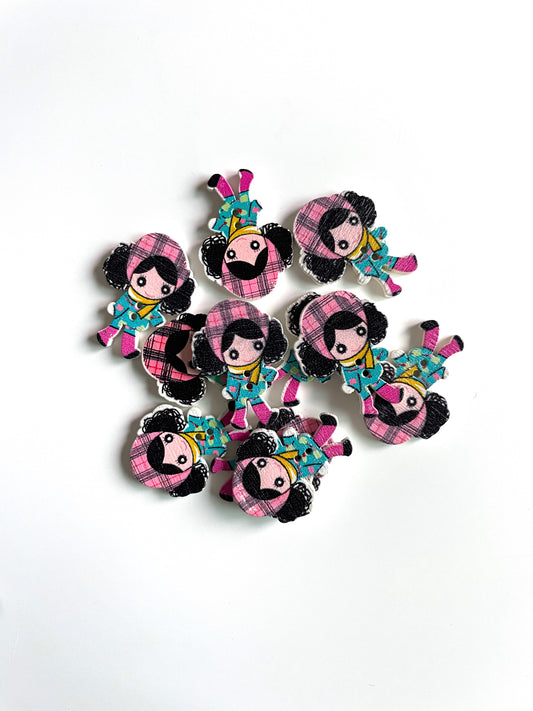 Doll Wooden buttons - pack of 5 - DB005