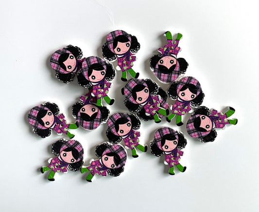 Doll Wooden buttons - pack of 5 - DB007