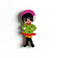 Doll Wooden buttons - pack of 6 - DB009