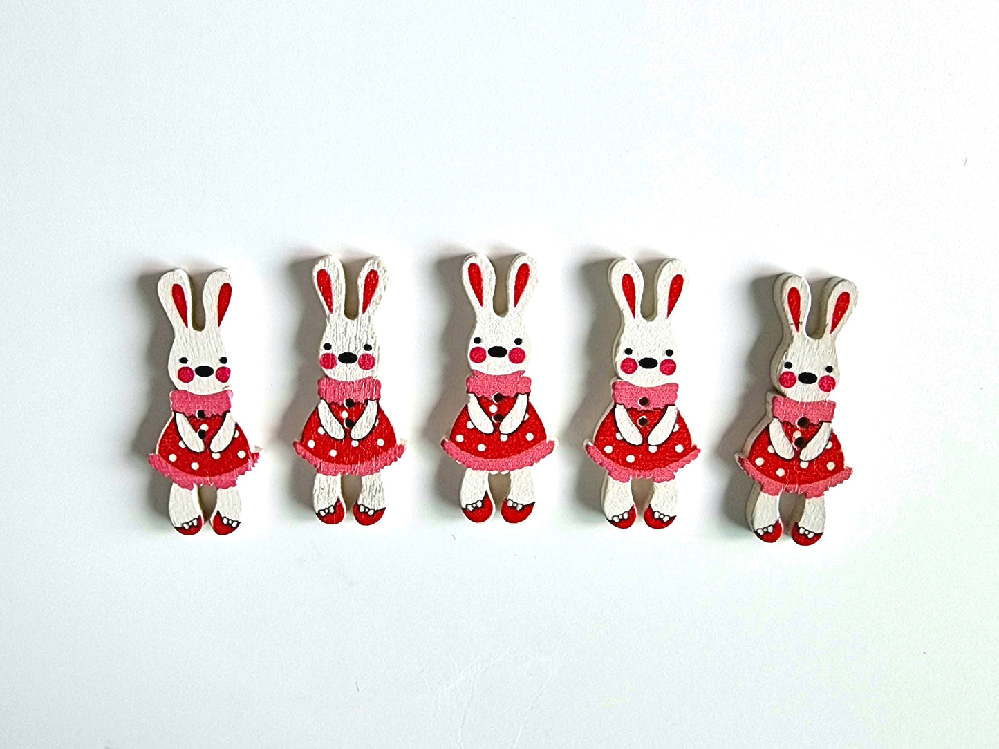Doll Wooden buttons - pack of 6 - DB010