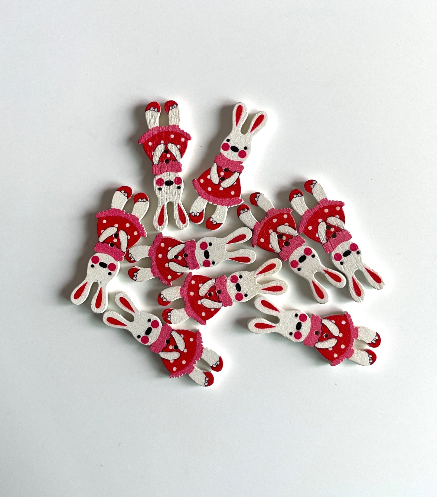 Doll Wooden buttons - pack of 6 - DB010