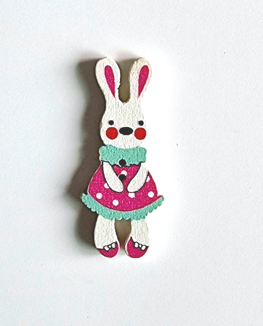 Doll Wooden buttons - pack of 6 - DB011