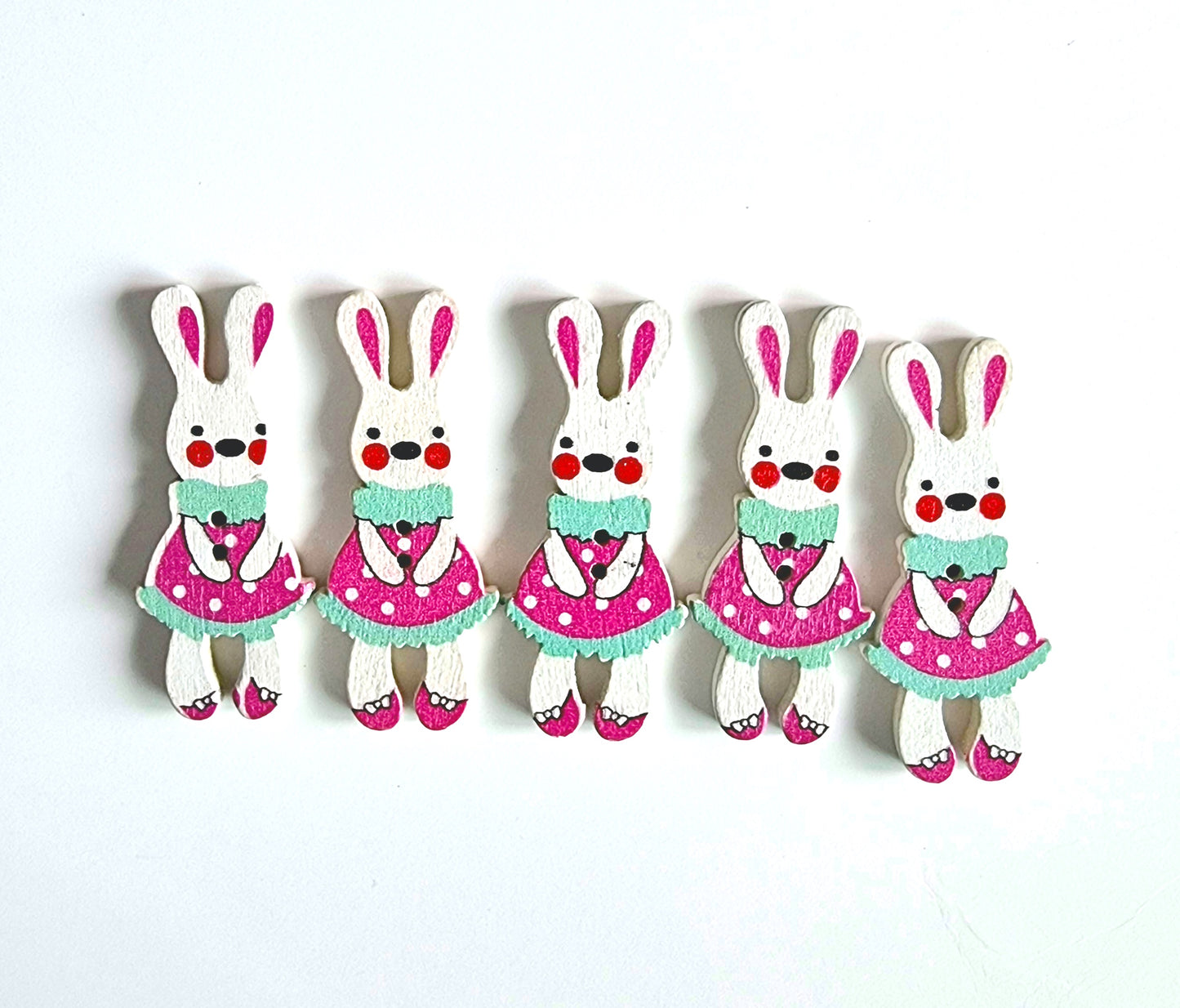 Doll Wooden buttons - pack of 6 - DB011