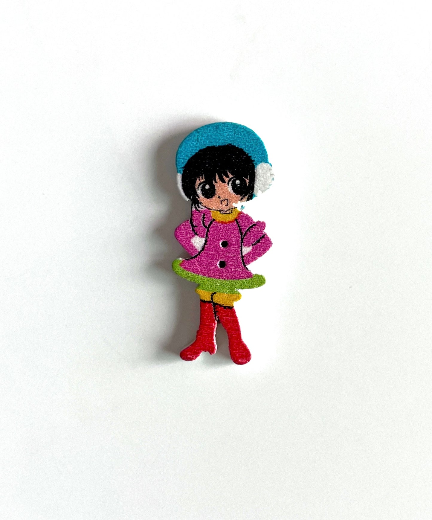 Doll Wooden buttons - pack of 6 - DB012