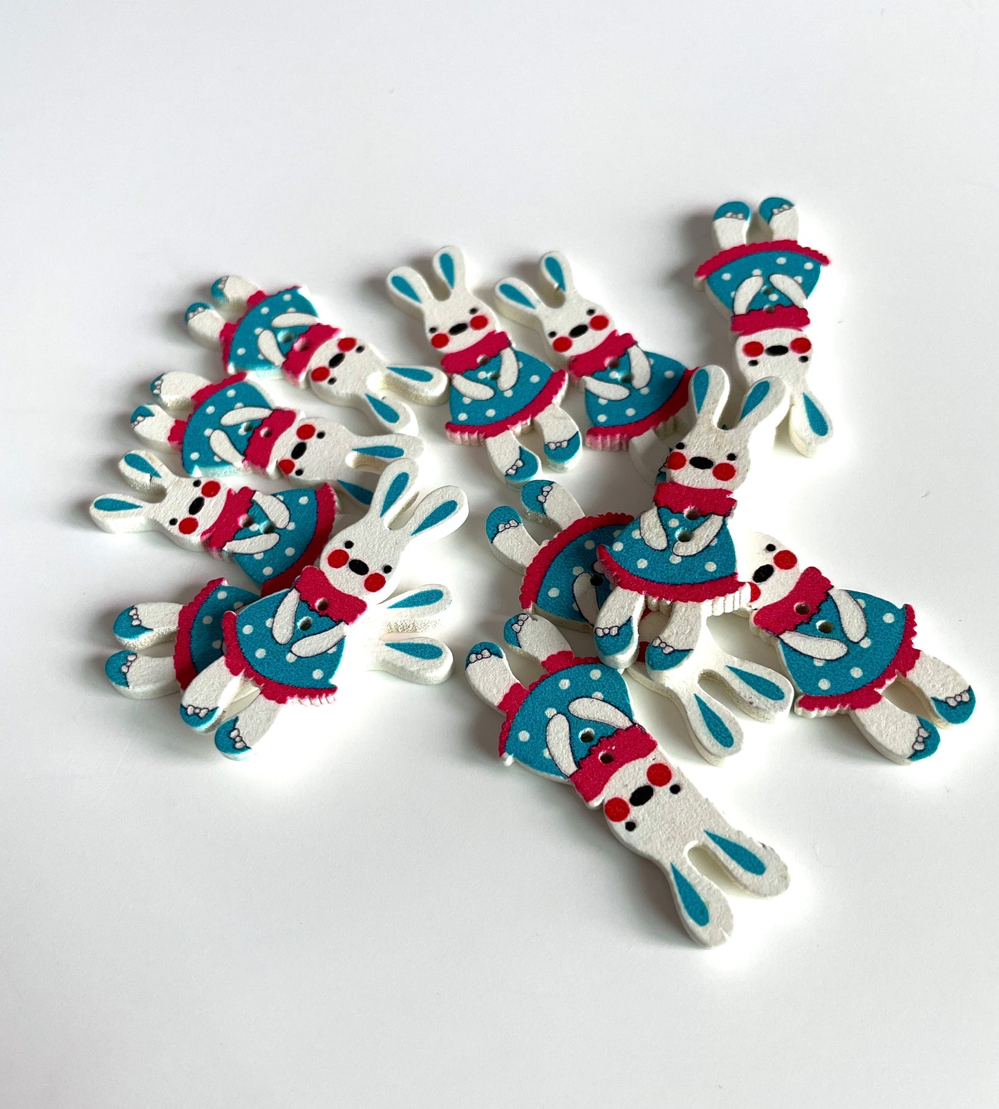 Doll Wooden buttons - pack of 6 - DB013