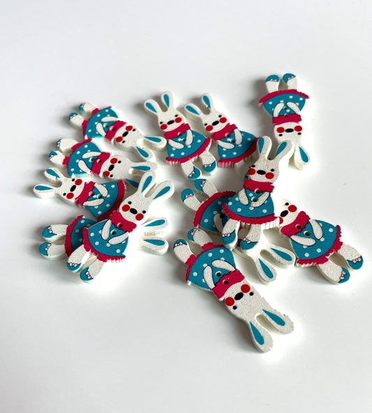 Doll Wooden buttons - pack of 6 - DB013