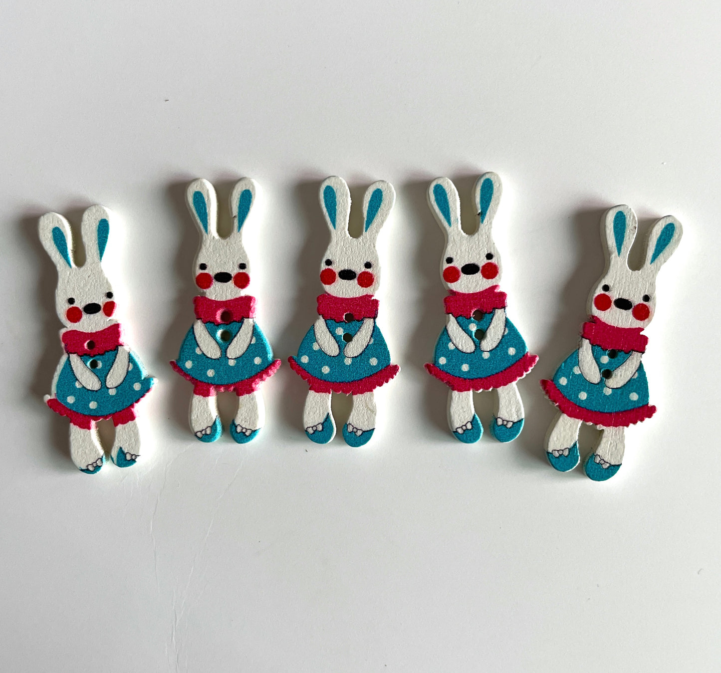 Doll Wooden buttons - pack of 6 - DB013