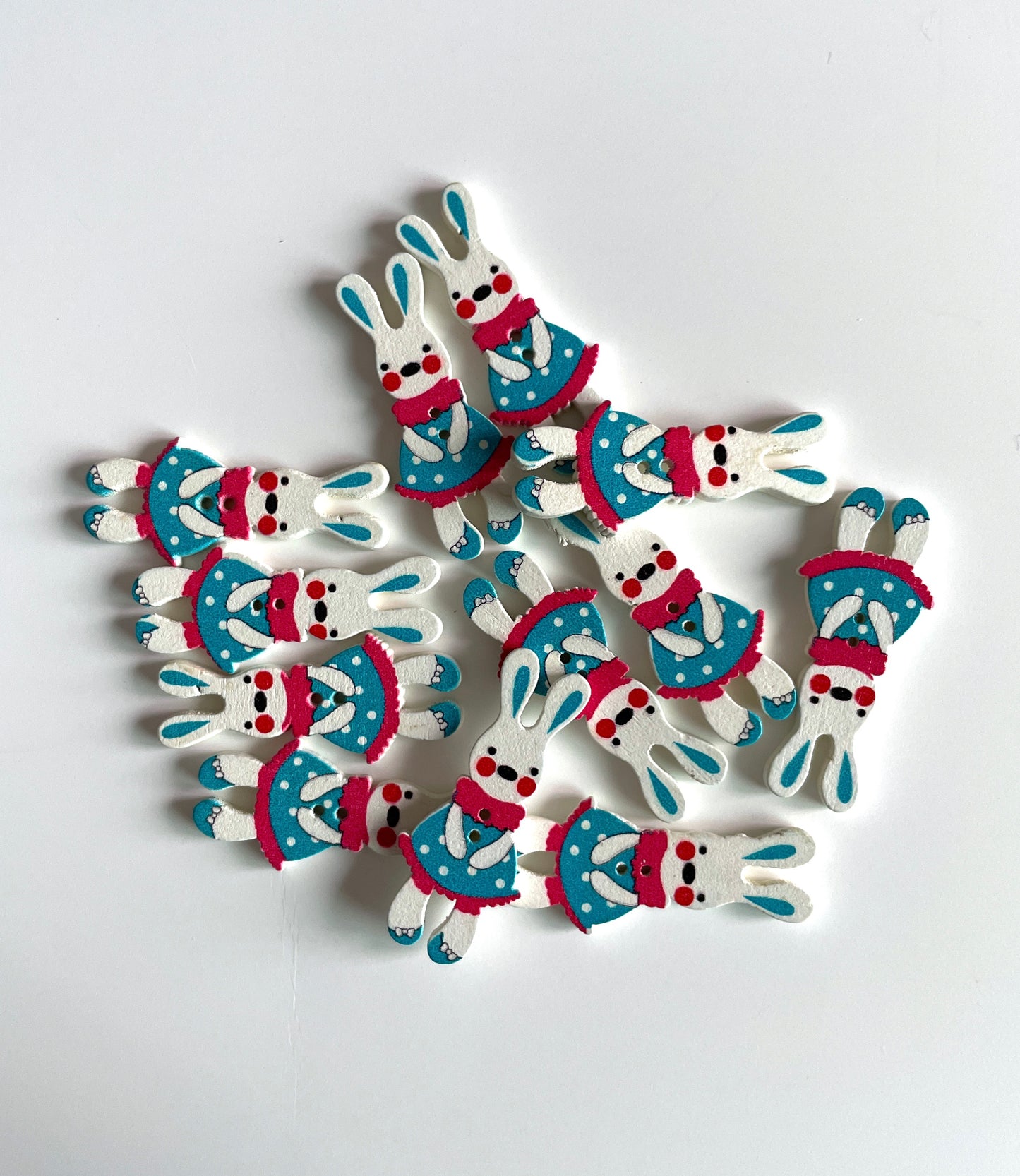 Doll Wooden buttons - pack of 6 - DB013