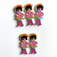 Doll Wooden buttons - pack of 6 - DB014