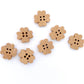 Fancy Wooden buttons - pack of 7 - DWB02