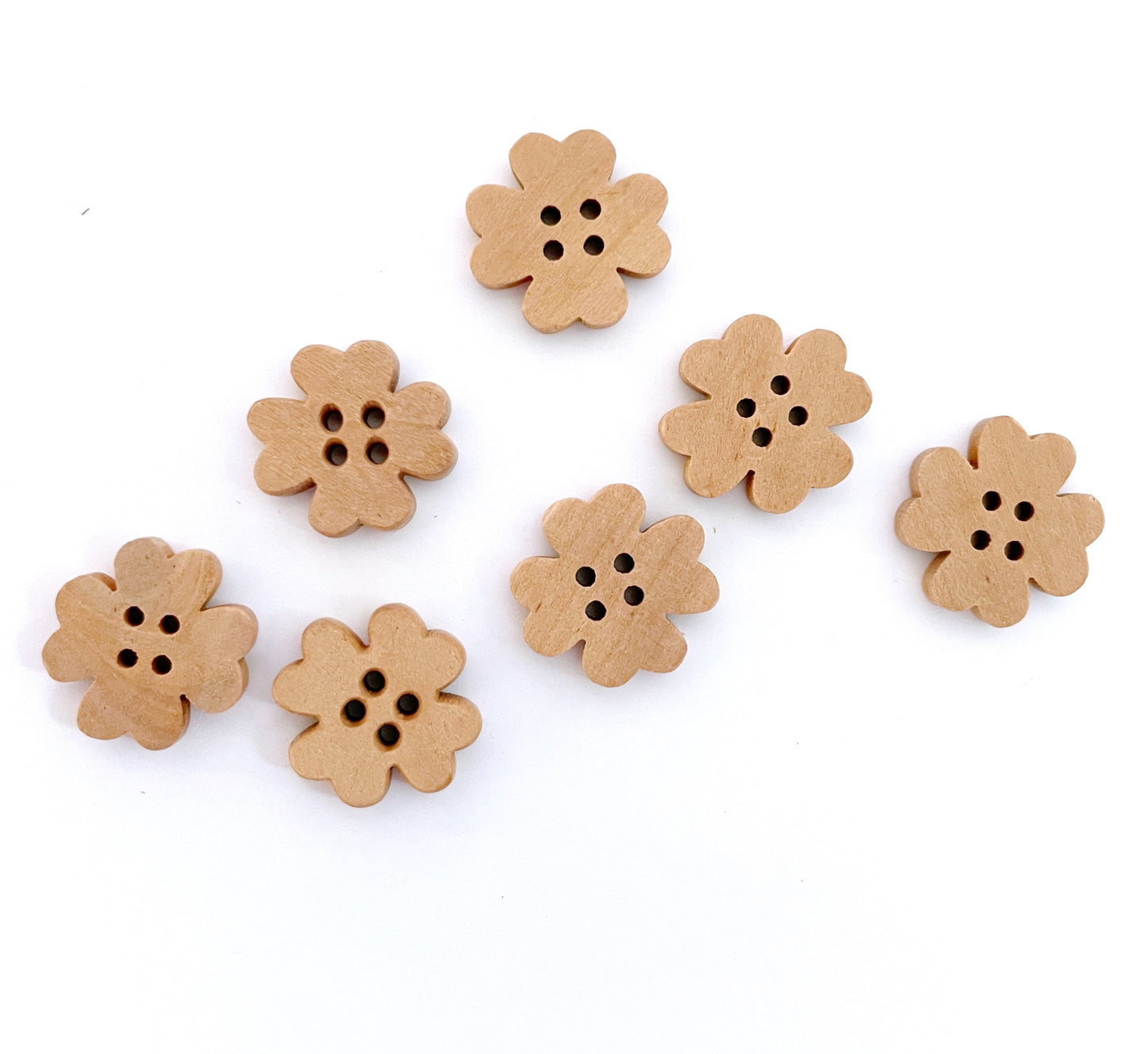 Fancy Wooden buttons - pack of 7 - DWB02