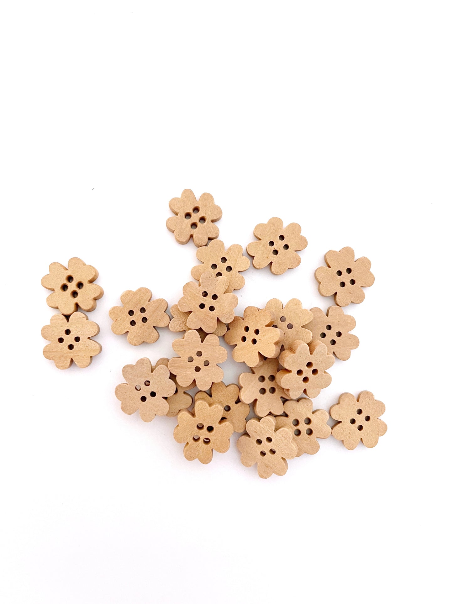 Fancy Wooden buttons - pack of 7 - DWB02