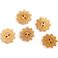 Fancy Wooden buttons - pack of 6 - DWB04