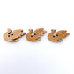 Fancy Wooden buttons - pack of 6 - DWB05