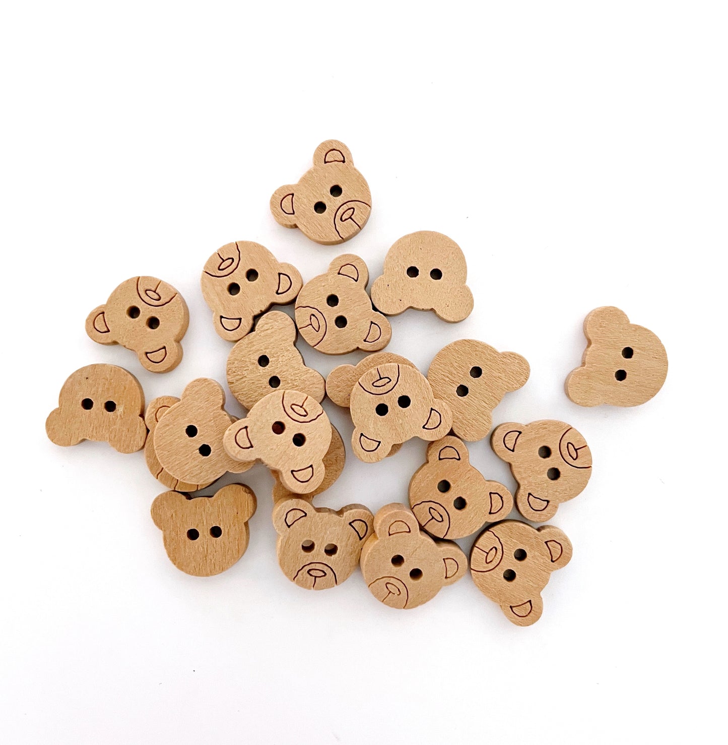 Fancy Wooden buttons - pack of 7 - DWB10