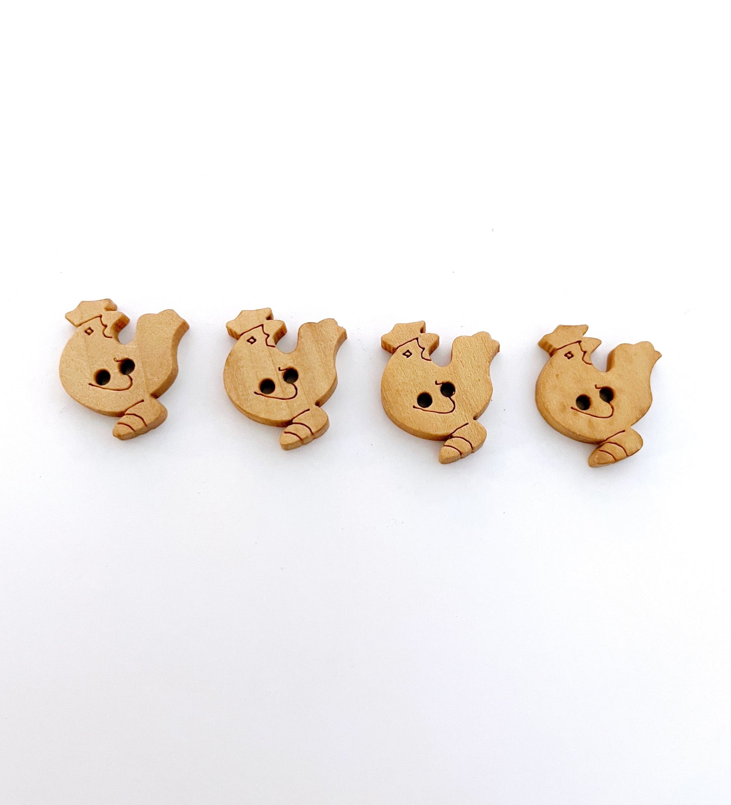 Fancy Wooden buttons - pack of 6 - DWB14