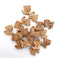 Fancy Wooden buttons - pack of 6 - DWB11