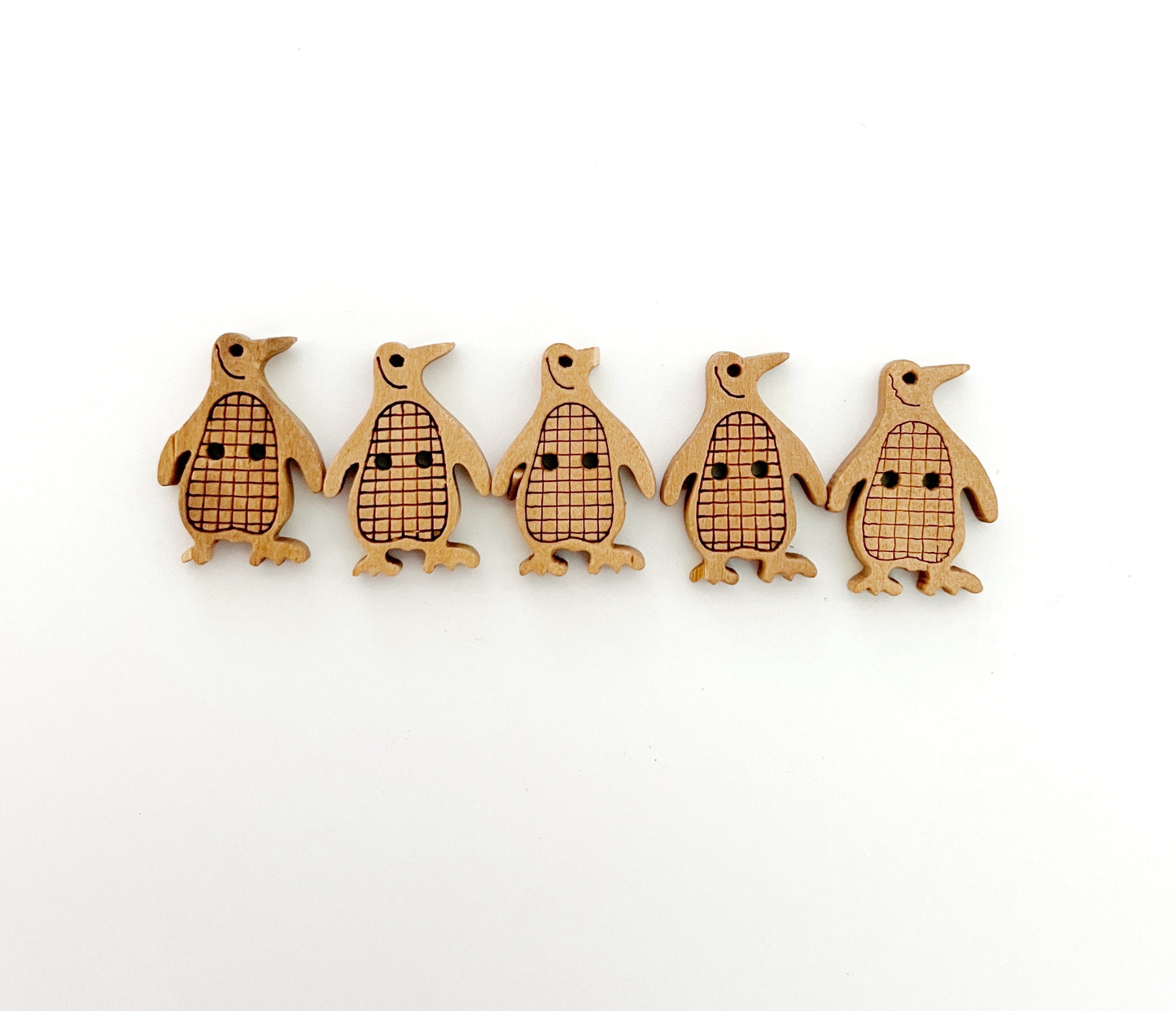 Fancy Wooden buttons - pack of 6 - DWB06