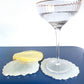 Resin Coasters - Sparkly Yellow and White - Set of 4 - RC003