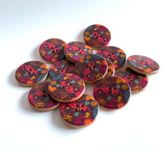 Fancy Designer buttons - pack of 6 - LWB006