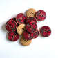 Vinatge buttons - pack of 6 - LWB010