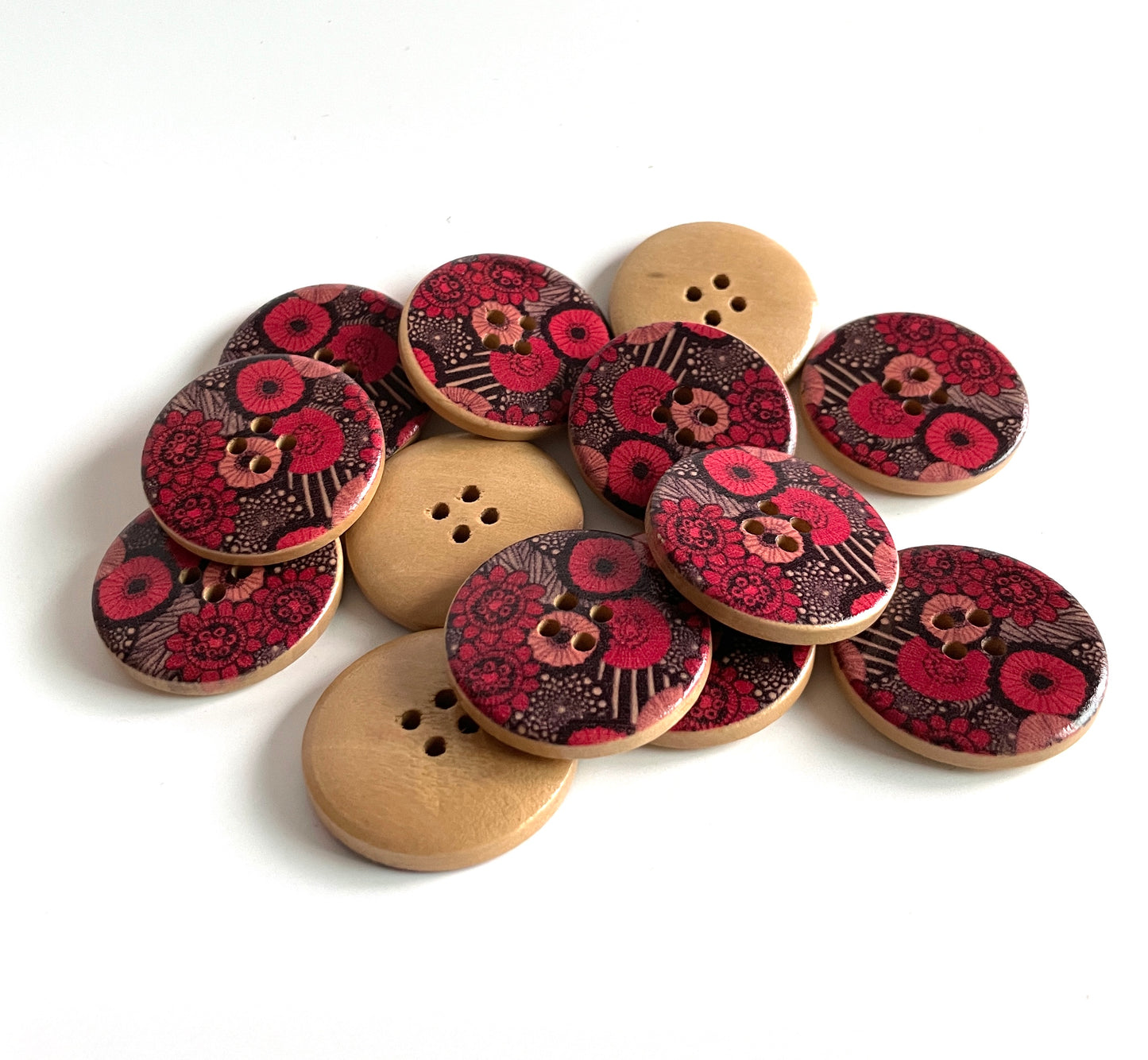Vinatge buttons - pack of 6 - LWB010