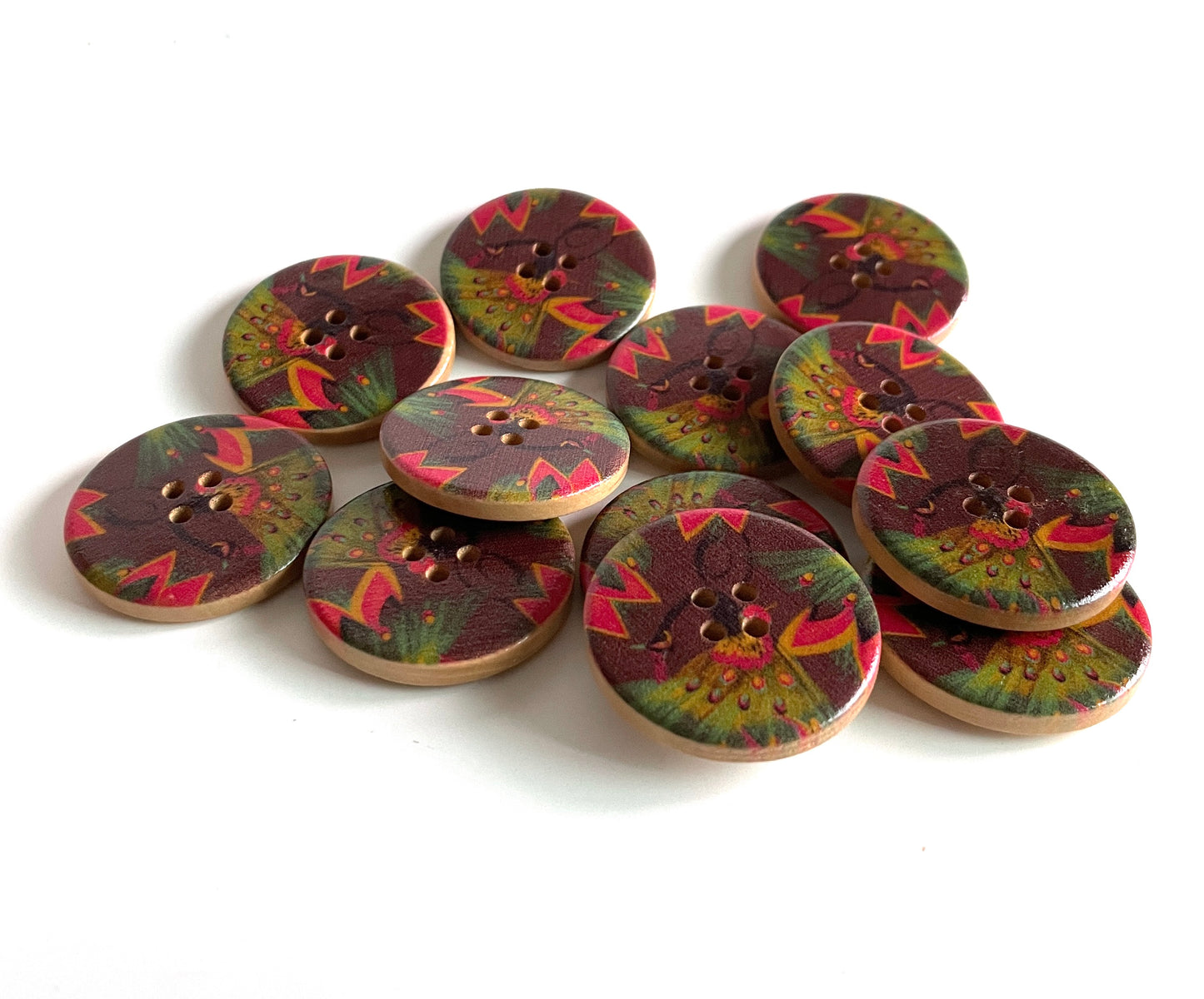 Vintage buttons - pack of 6 - LWB011