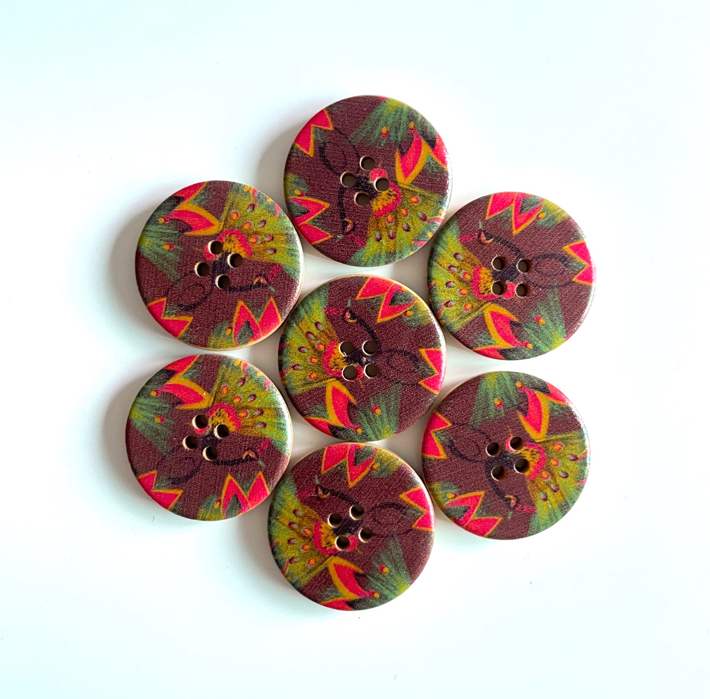 Vintage buttons - pack of 6 - LWB011