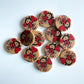 Vintage buttons - pack of 6 - LWB014