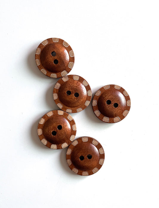 Wooden Buttons - pack of 6 - WB004